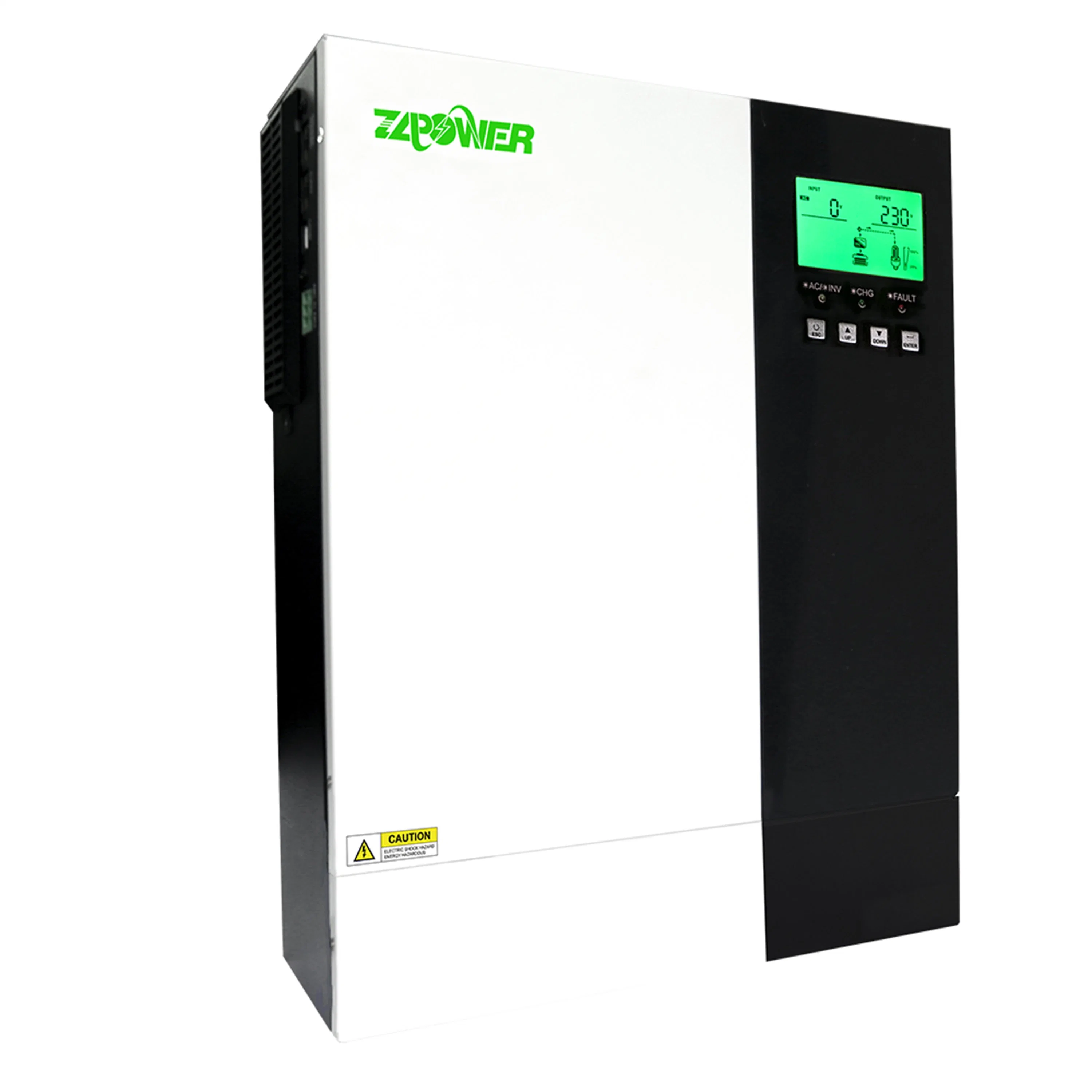 48V Bleiakku, Lithium-Batterie und ohne Batterie 5500W Hybrid-Wechselrichter DC-zu-AC Off-Grid Pure Sinus-Wechselrichter mit 80A Ladekontroller