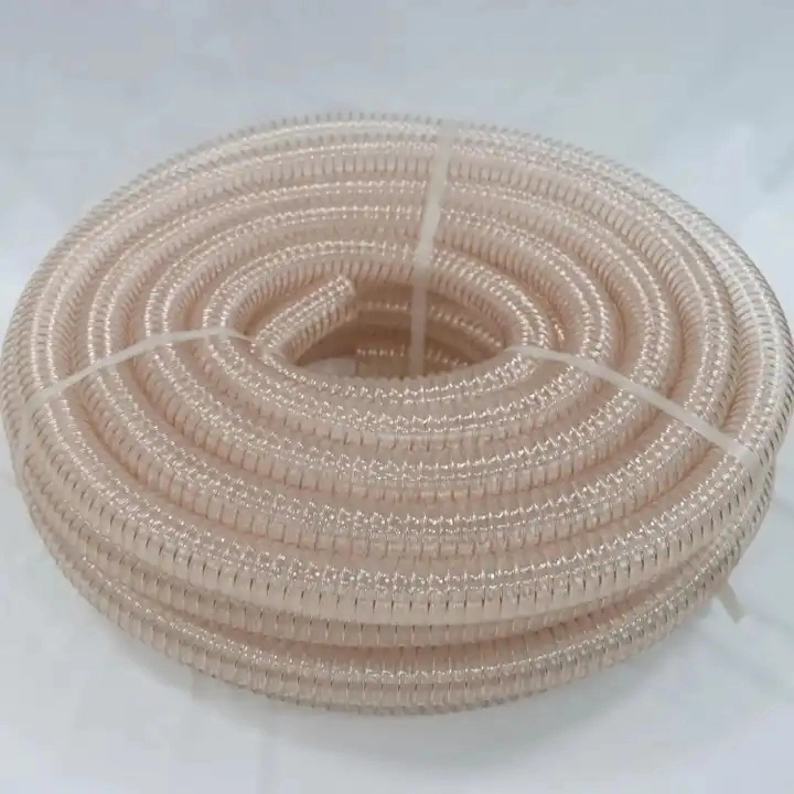 Durable Spiral Steel Wire Hose PU Ventilation Exhaust Flexible Hose