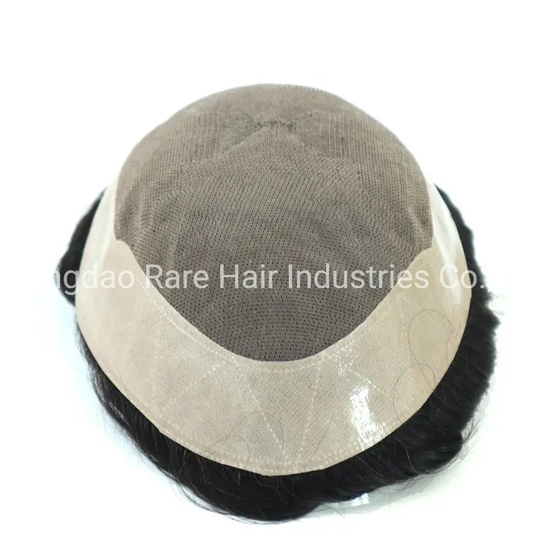 Fine Mono Top Hair Patch for Men Mono and PU Coat Npu Men Wig Toupee