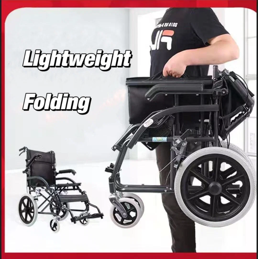 Hot Sale Foldable Lightweight Portable Wheelchair for Adult Elderly