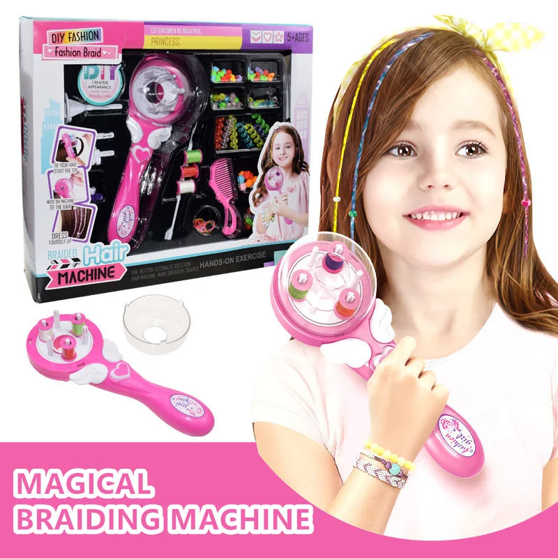 Heißer Verkauf Magic Hair Growth Braid Girl Electric Braid DIY Frisur Mali Flechten Frisur Spielen Haus Spielzeug für Mädchen magisch Brading Machine Hiar Machine