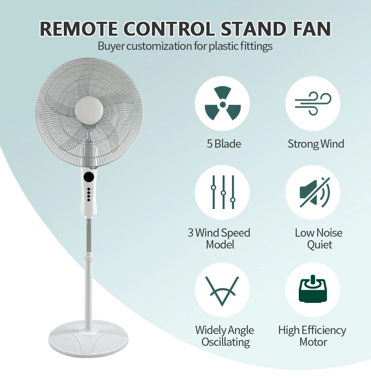 Home aparelho Hot Selling baixo preço Portable Electric Fan Home Ventoinha do suporte de chão com controlo remoto