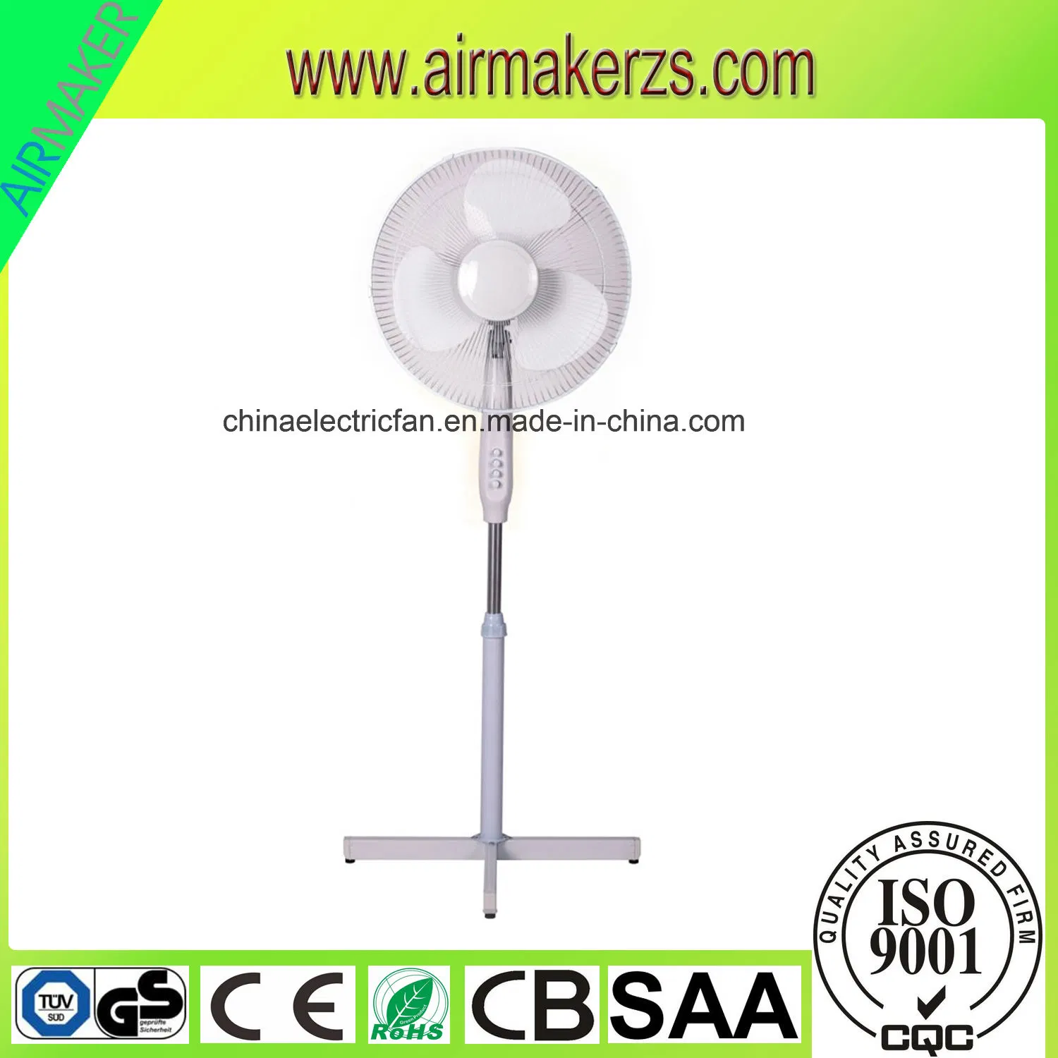 Red Shining Color 16" Electric Standing/Floor Fan