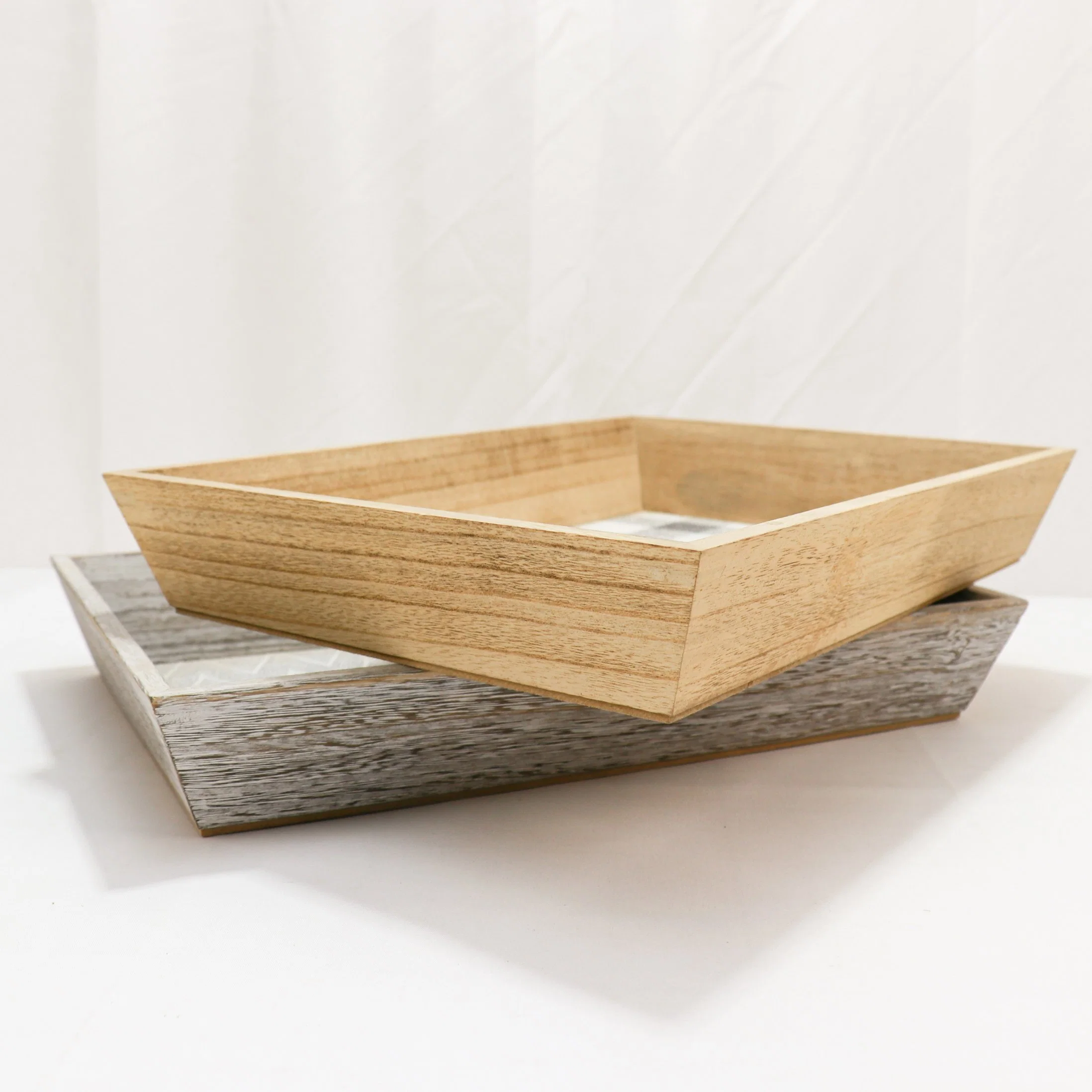 Solid Wood Pine Service Trays with Compartments