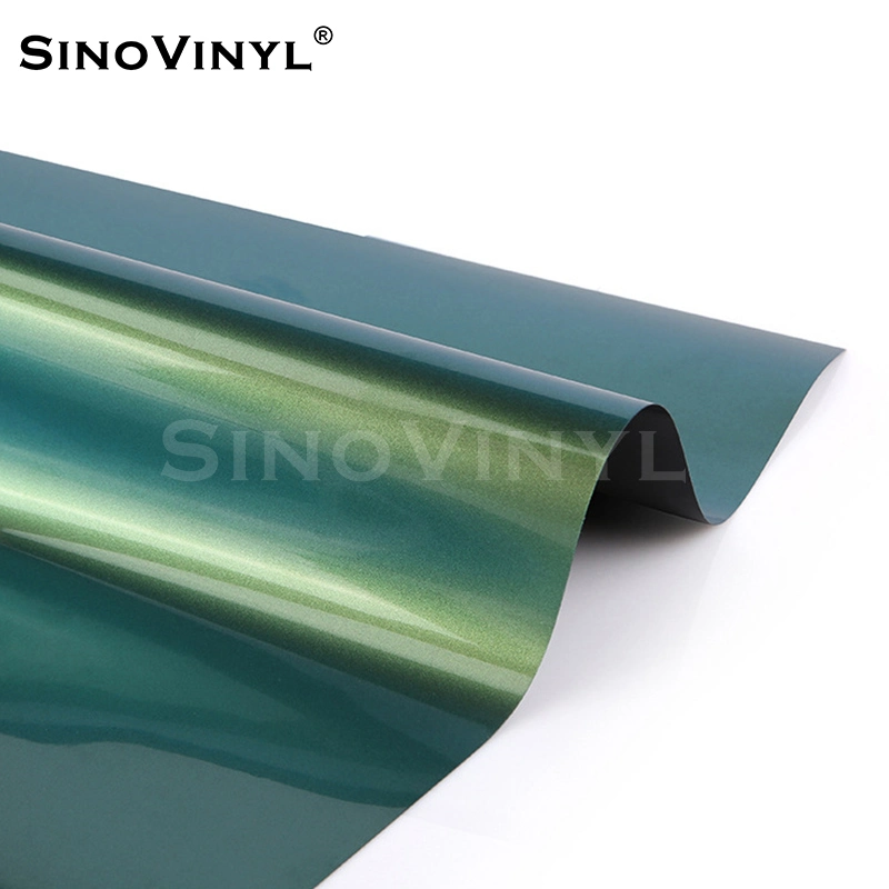 SINOVINYL Textil personalizado de PVC de camaleón térmica PU Pulse rollos de película de vinilo