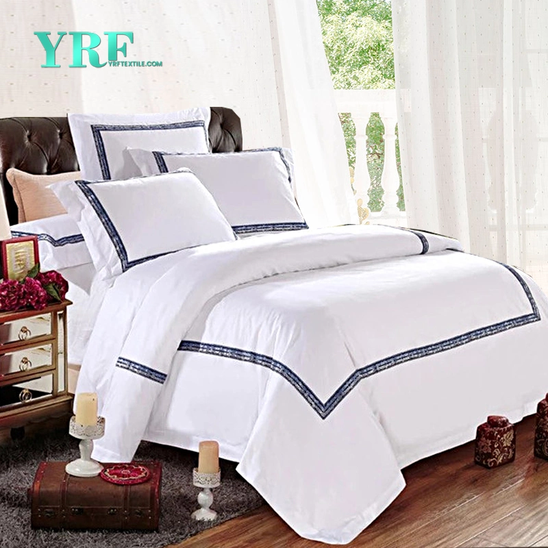 Yrf Cotton Poly Cotton White Bed Sheet Fitted Sheet Double Size Bed Sheet