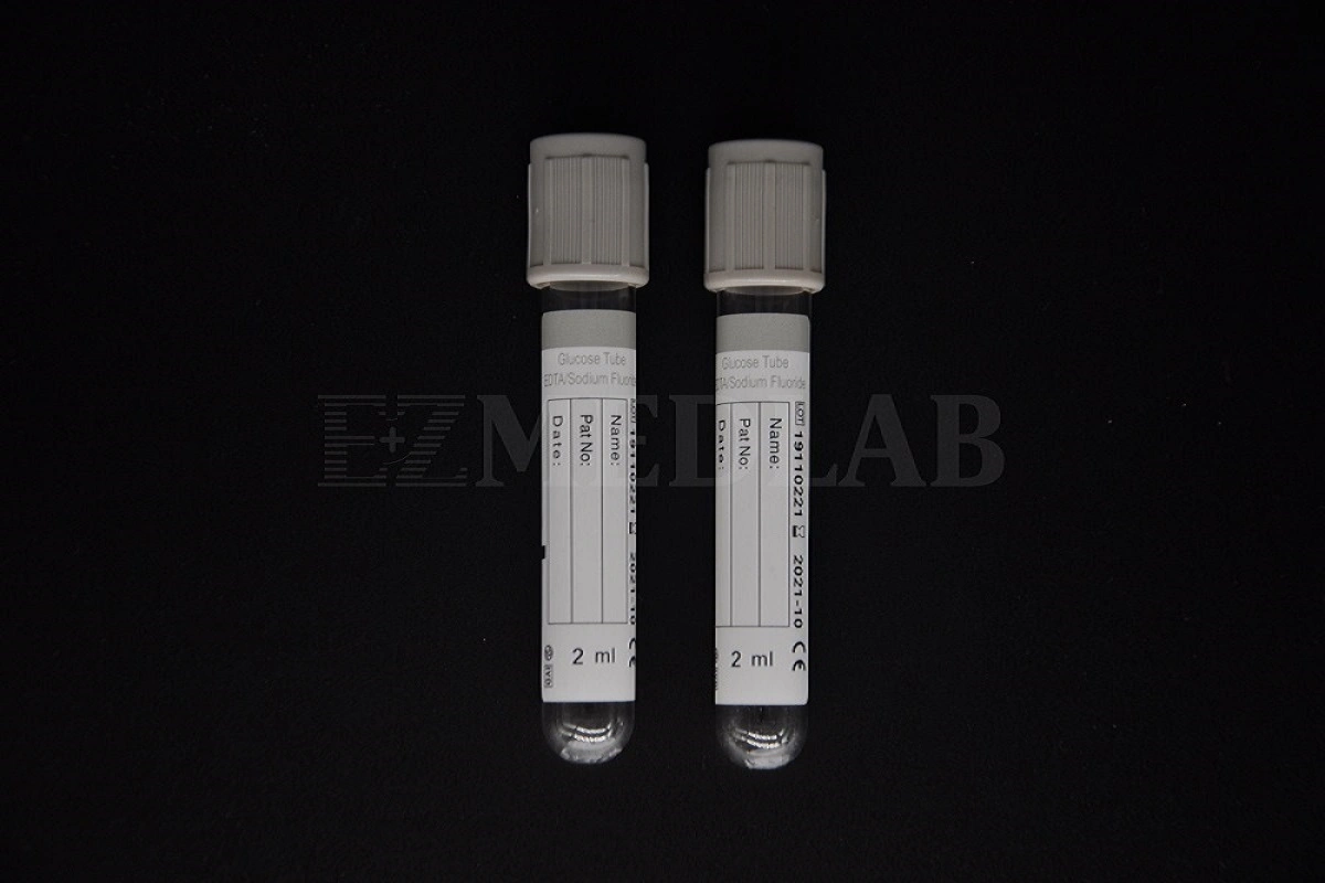 4ml Medical Pet/Glass Vacuum Blood Collection Test Tube with Sodium Fluoride+Heparin
