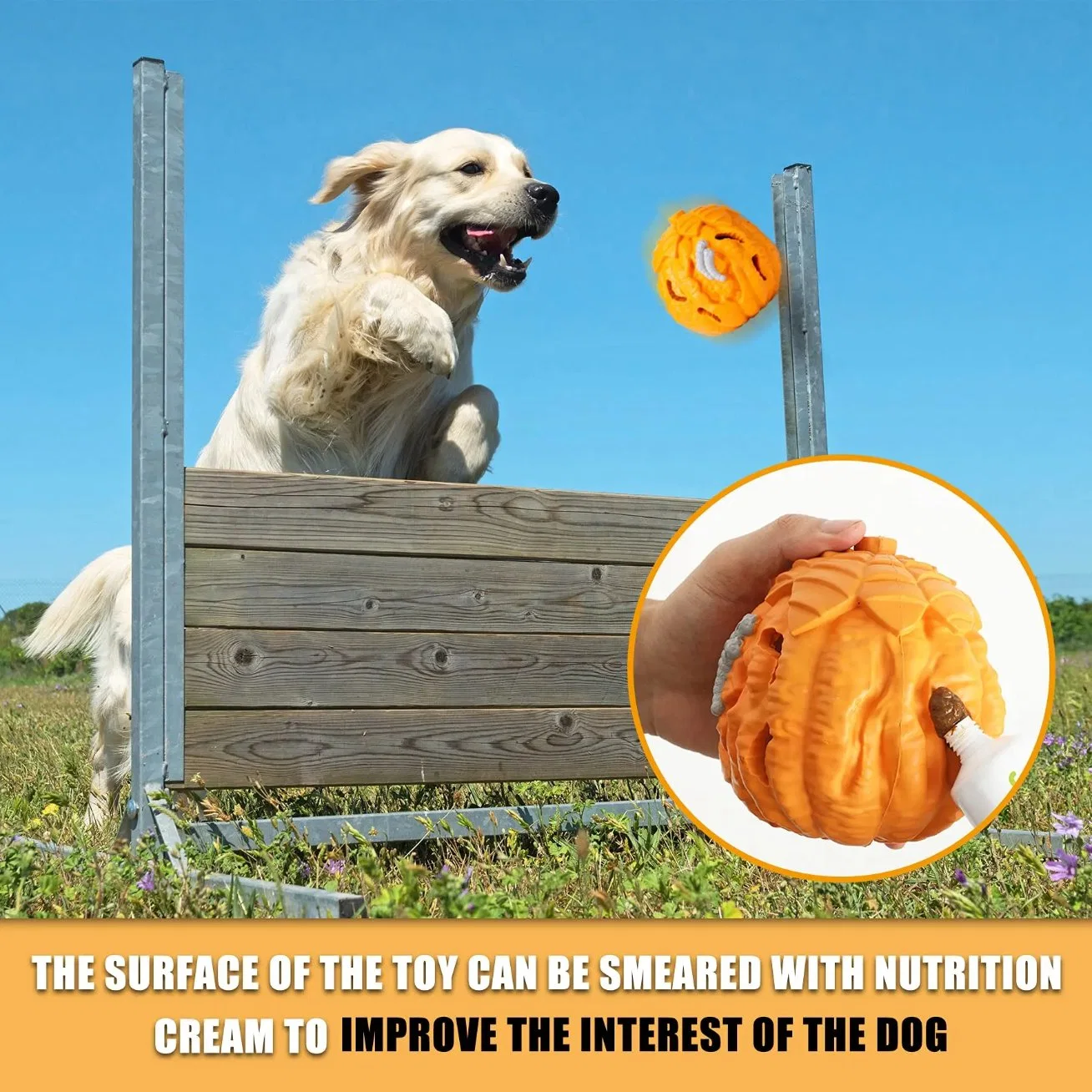 Hot Sale Food Leakage Tough Natural Rubber Dog Chew Toy