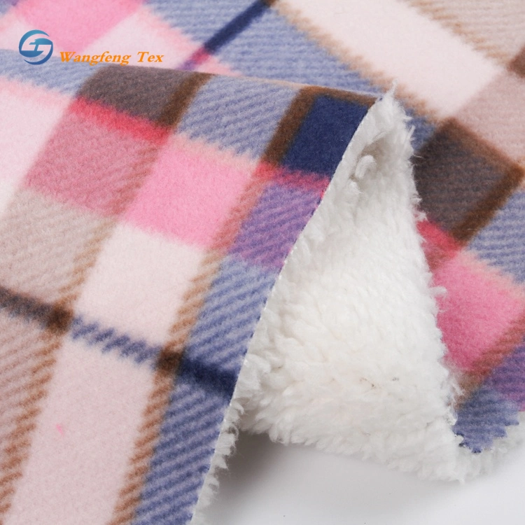 100%Polyester Brushed Polar Fleece Bonding Anti Pilling Fabric for Outer Wear