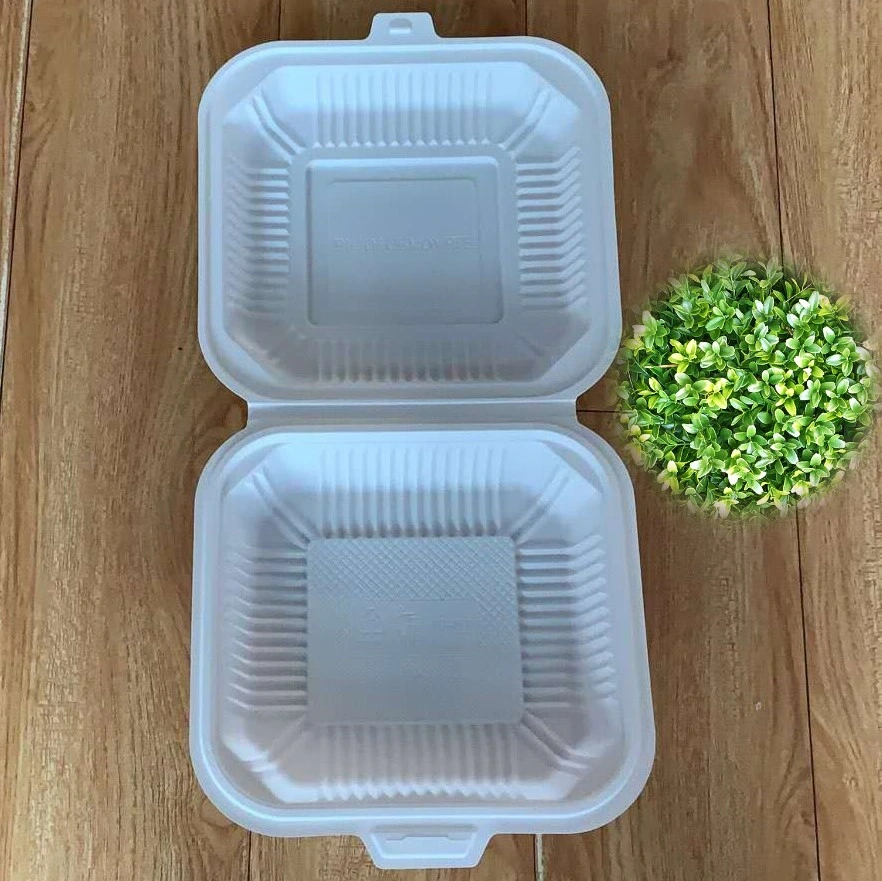 380ml 100% Disposable Biodegradable Lunch Box with Cornstarch Material