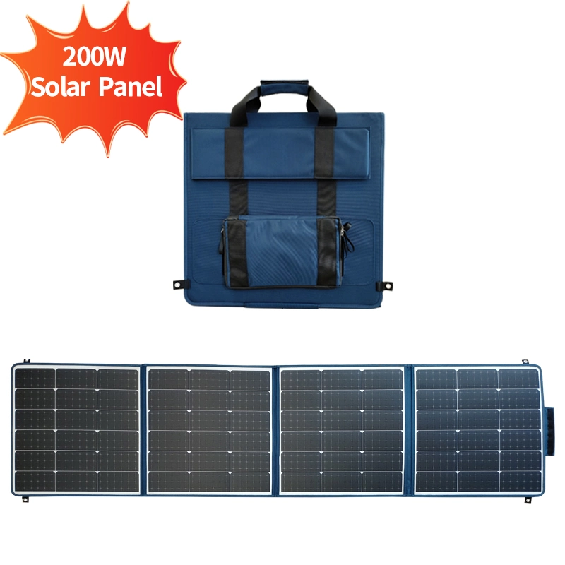 200W Portable Solar Panel Kit with Bulbs Mobile Charger Solar Light System