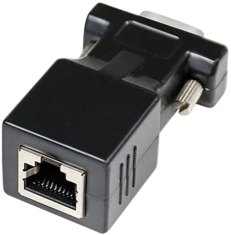 Serieller Adapter dB-9 weiblich auf RJ-45 weiblich und DB9 männlich auf RJ45 weiblich Ethernet-Konverter (2 Stück, DB9-F bis RJ45-F und DB9-M bis RJ45-F) RS232 DB9 RJ45