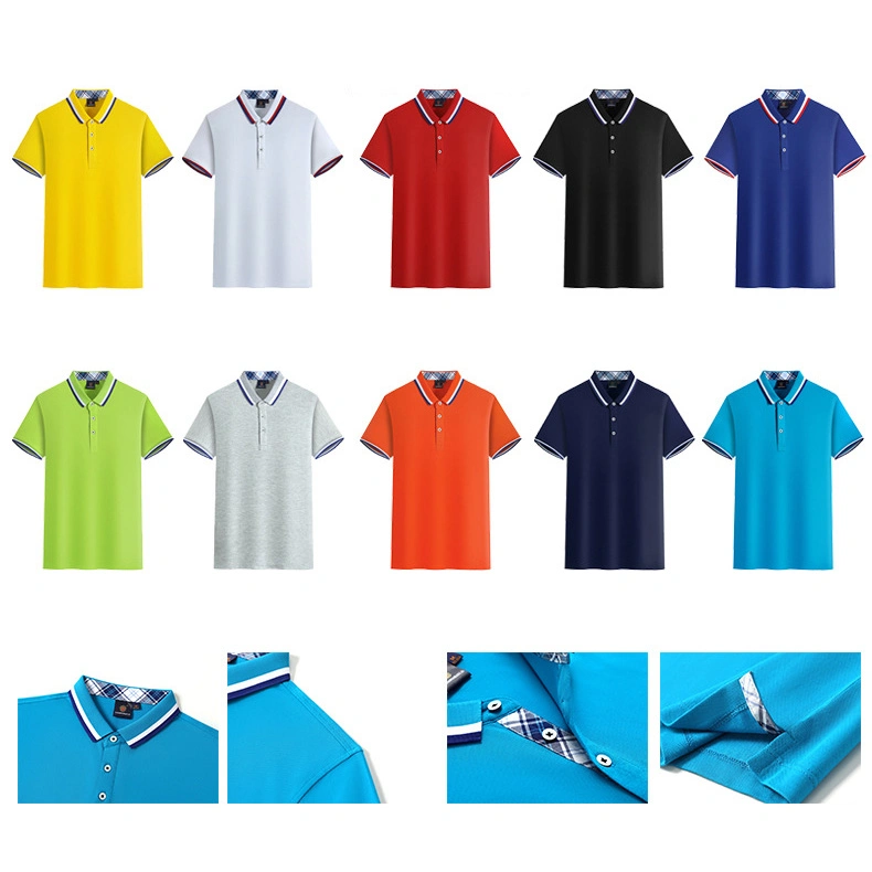 Factory Custom Summer T-Sleeve Embroidery Printing Logo Commercial Advertising Culture Polo Shirt