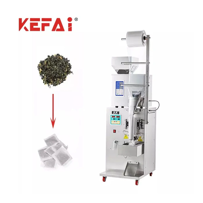 Kefai Automatic Nylon Pyramid Inner and Outer Triangle Tea Bag Making Packing Machine with String and Tag Sachet Packaging Machine Price