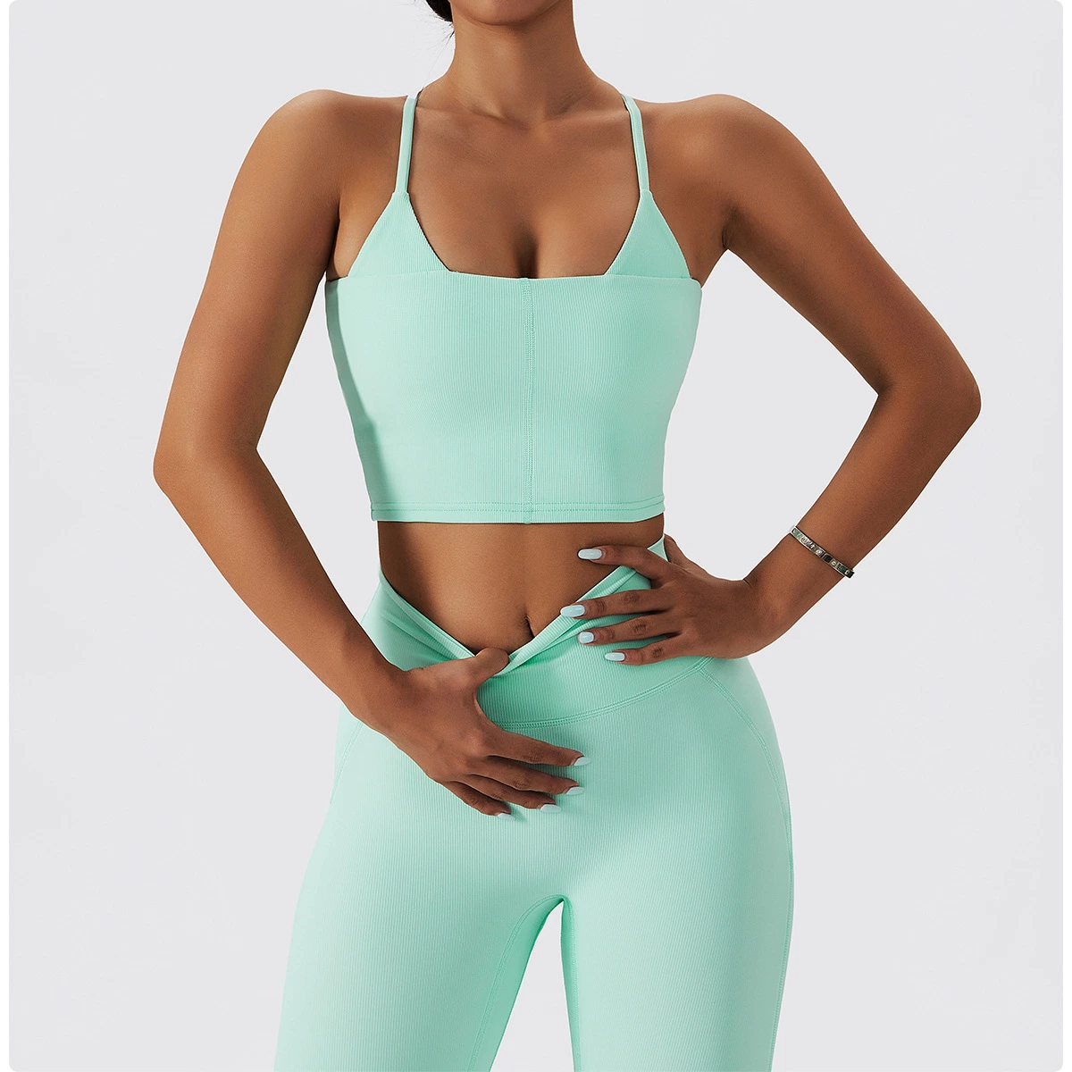 Comercio al por mayor ropa de mujer elástico de ejercicios de Yoga ropa transpirable mejora de la mama Deportes Ocio Bra