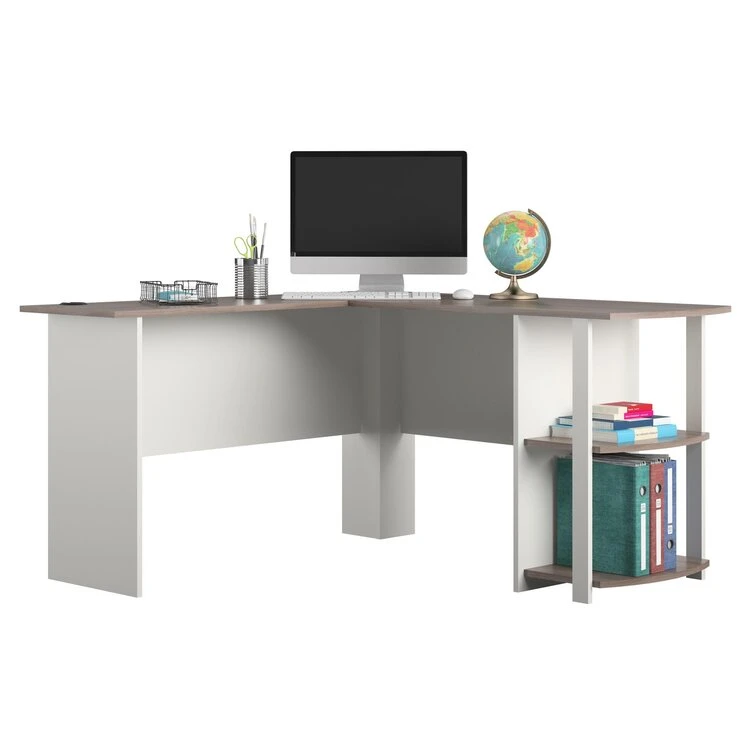 Nova Wood Storage Shelf L Shape Computer Desk