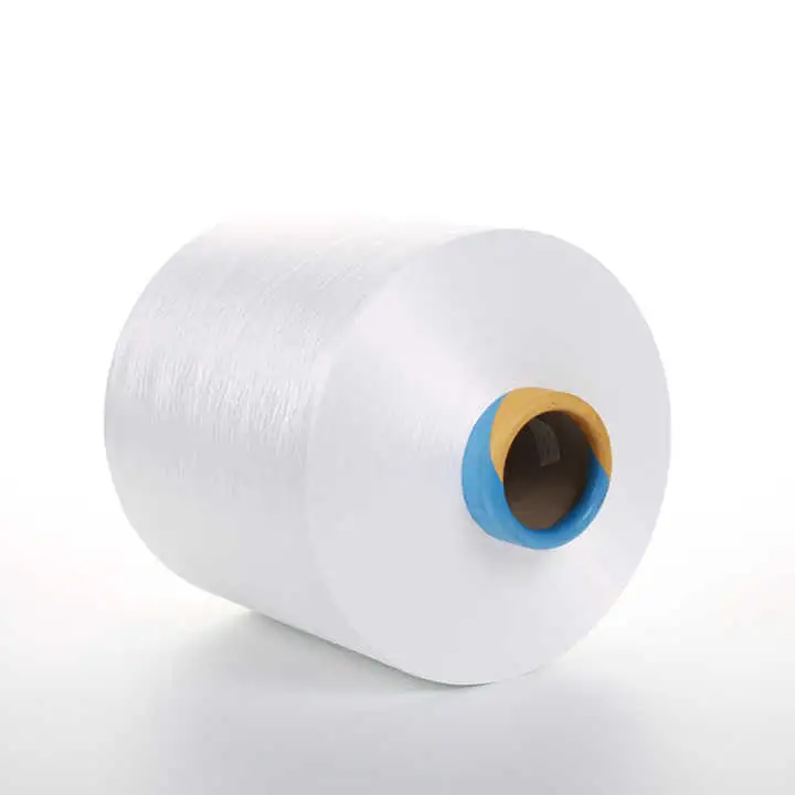 100% Recycled Eco-Friendly Polyester/Nylon Dope Dyed Spandex Nim SIM Him Raw White DTY Yarn for Filament Textured/Textile Sewing Knitting Fabric and Weaving