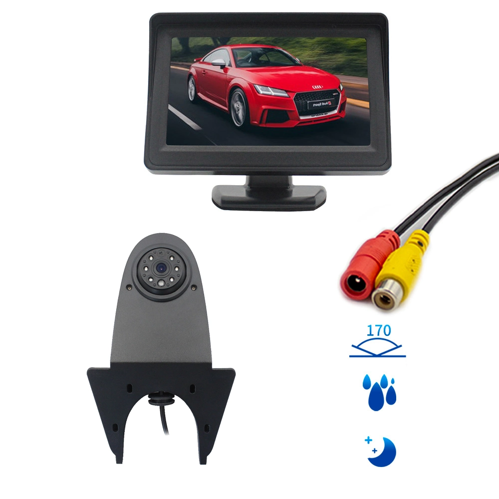 Desktop portátil de ecrã LCD pequeno de 4,3 polegadas, com Van Car, reversível Monitoriza carros com câmara