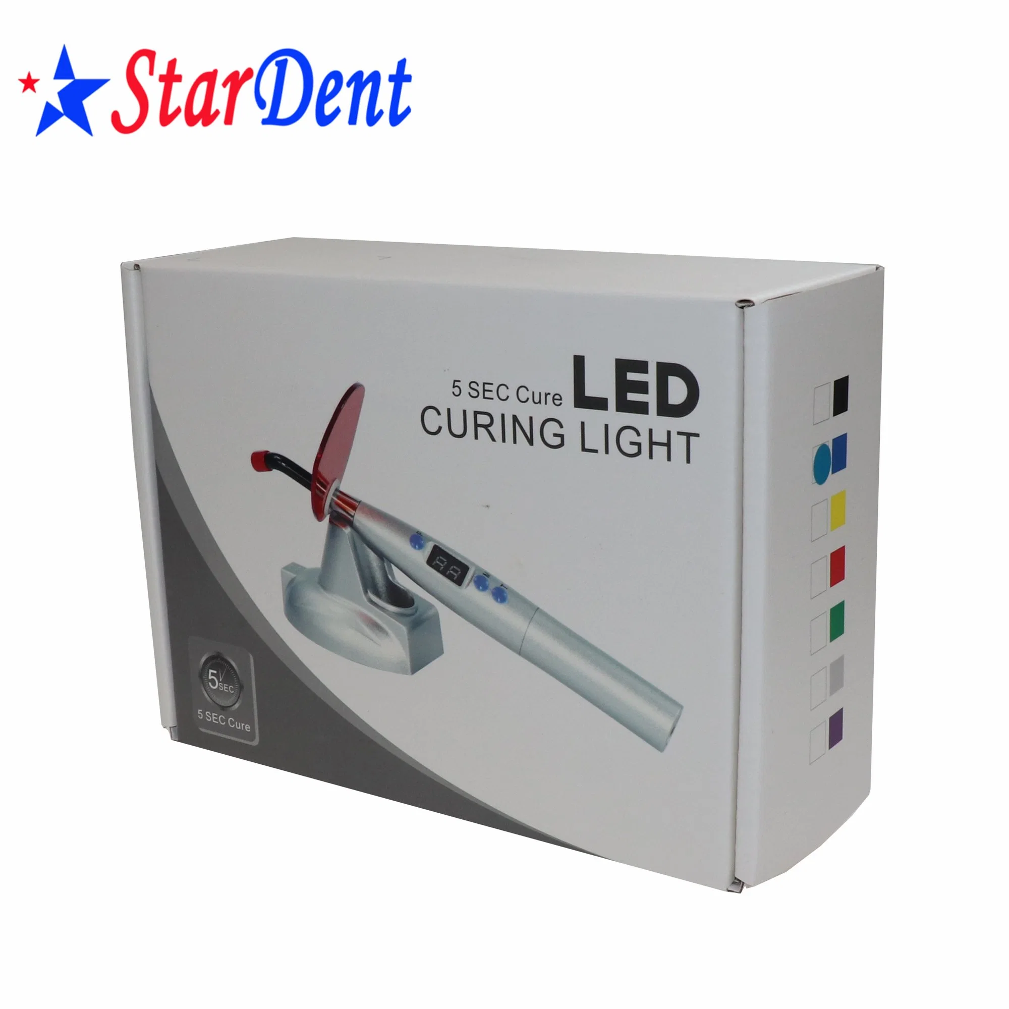 Precios baratos de buena calidad de plástico de color dental LED inalámbricas de la luz de curado