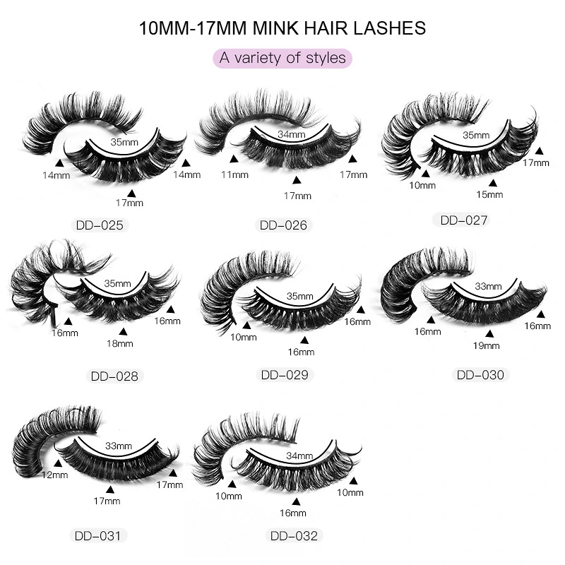 Russia Dd Large Volume Natural Thick Crossed Waterproof 10 Pairs False Eyelashes