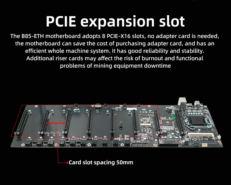 in Stock B85 Chipset LGA1150 Socket in-Tel Pen Tium Industrial 8GPU Motherboard Support 8 Pciex16 ATX B85 Desktop Motherboard