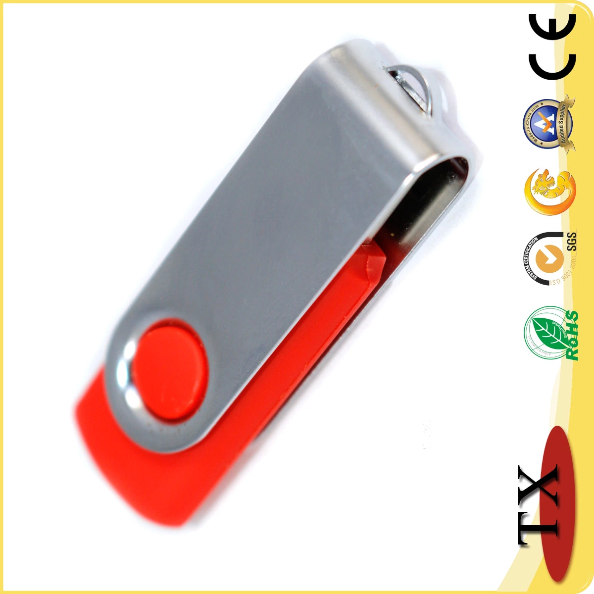 Drehbare U Disk Metall U Disk anpassbare Logo Flash Geschenk