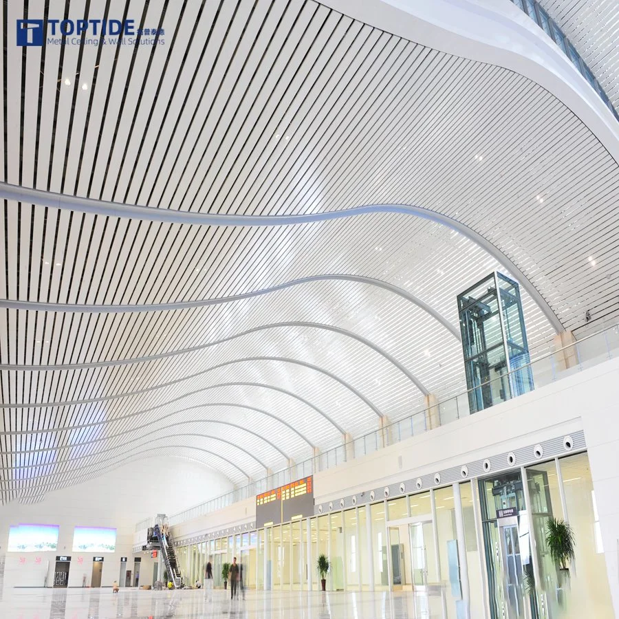 Suspended Metal Ceiling Fireproof Building Material Aluminum Baffle False Ceiling for Office