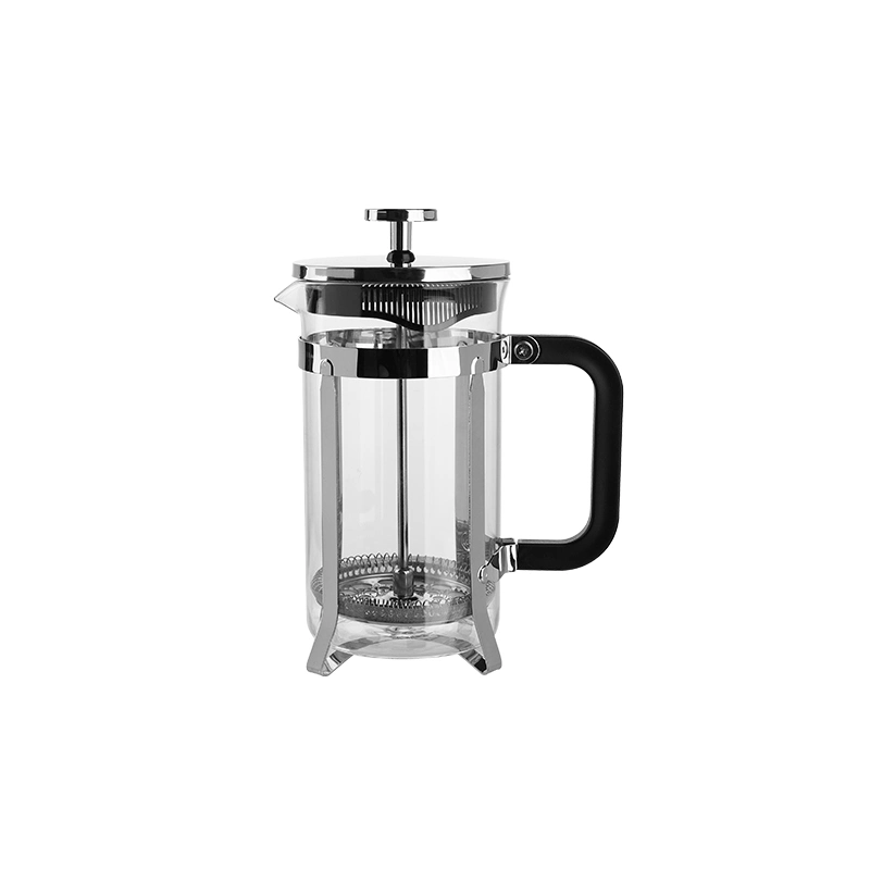 Heat Resistant High Borosilicate Glass French Press Pot Coffee Maker with Stainless Steel Handle