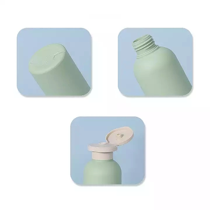 Fabrik Direktverkauf Neues Produkt Lotion Flasche Runde Schulter Flip Top Flasche Shampoo Duschgel Flasche Plüsch Material