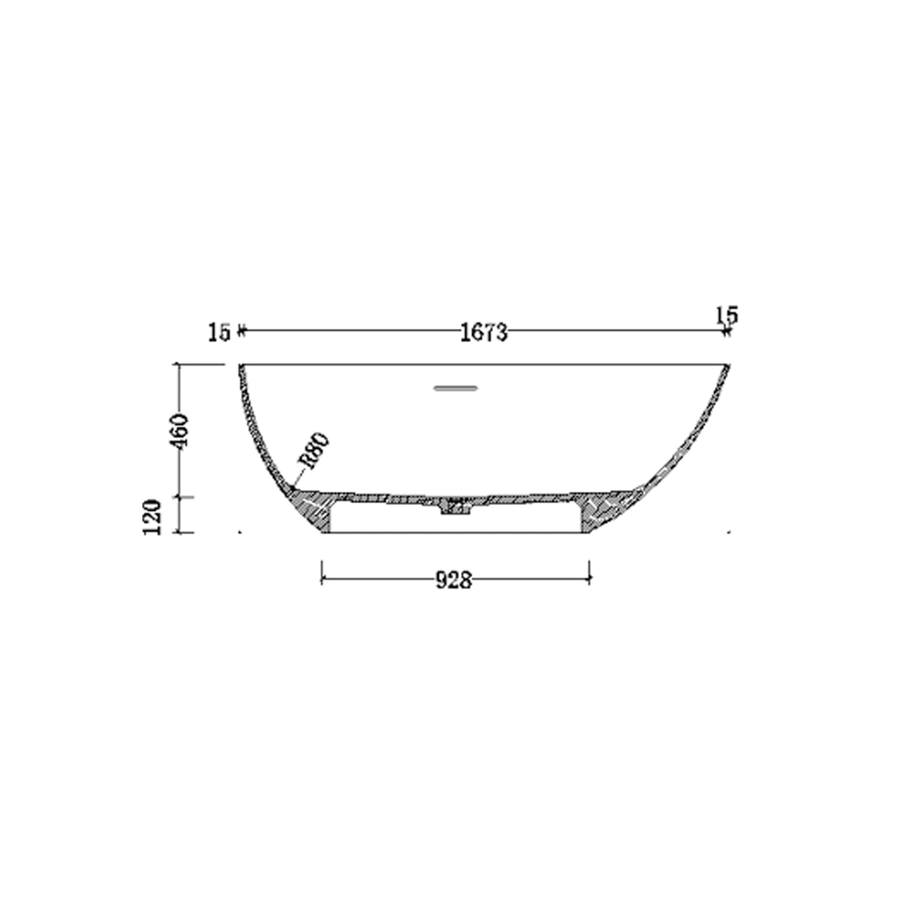 Rule Free Standing Acrylic Seamless Sanitary Ware SMC Material Bathtub