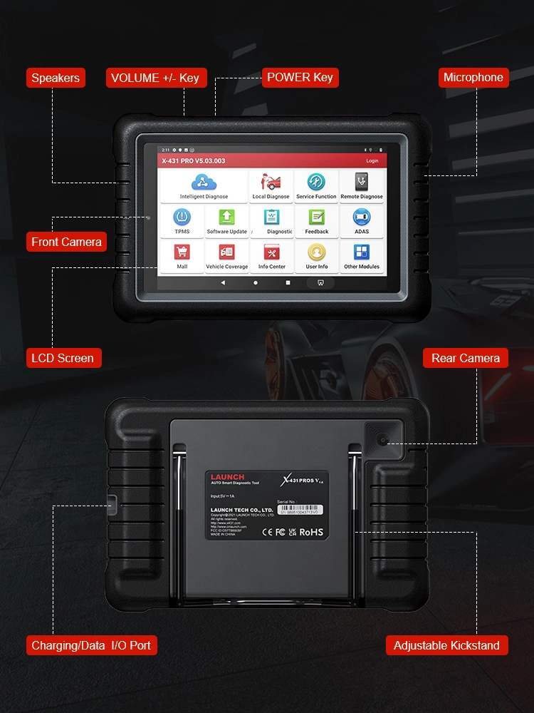 التحديث الأصلي 2 سنوات مجانية إطلاق X431 Pros V1.0 X التشخيص التلقائي لسيارة سكوبيي 431 vPro X-431 X431PRO OBD2 Car Escaner أدوات الماسحة الضوئية
