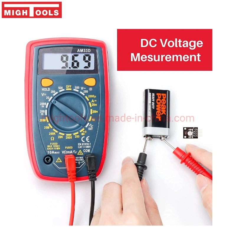 Multimeter 2000 Counts Digital Multimeter with DC AC Voltmeter and Ohm Volt AMP Tester