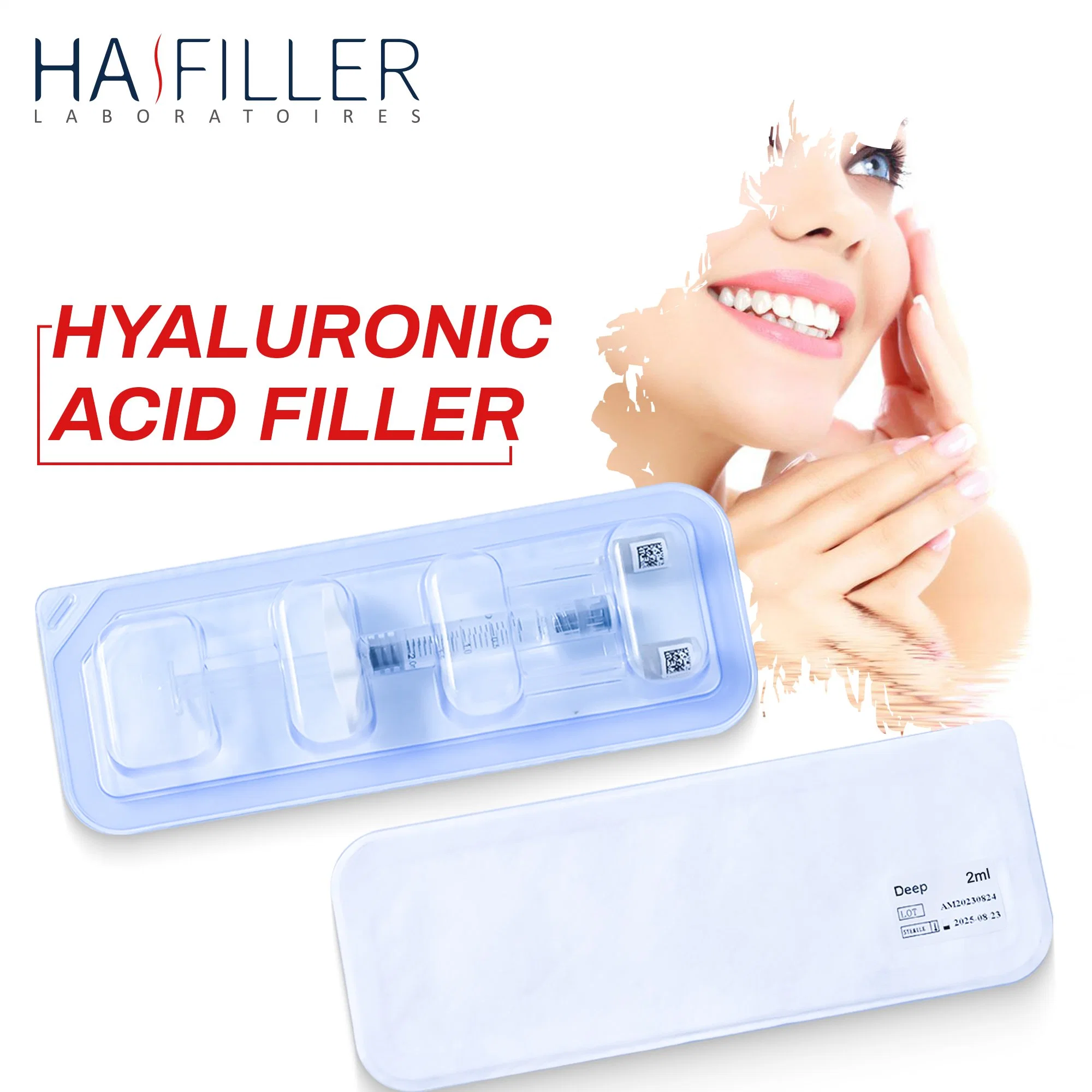 Long Acting Injection Cross-Linked Hyaluronic Acid Body Skin Filler Eye Wrinkles Nose Cheeks Dermis Injection