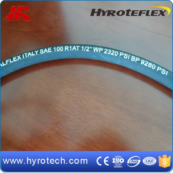 China Good Quality High Pressure Hydraulic Hose SAE 100r1at/R2at Steel Wire Braided