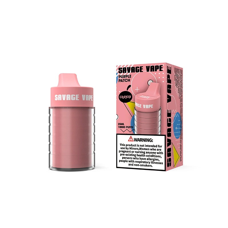 Savage VAPE Crayon 10000 Puffs E Vapes desechable de cigarro Puff 9000 Max Cup 6000 pañal productos de cristal recargable precargada Carros