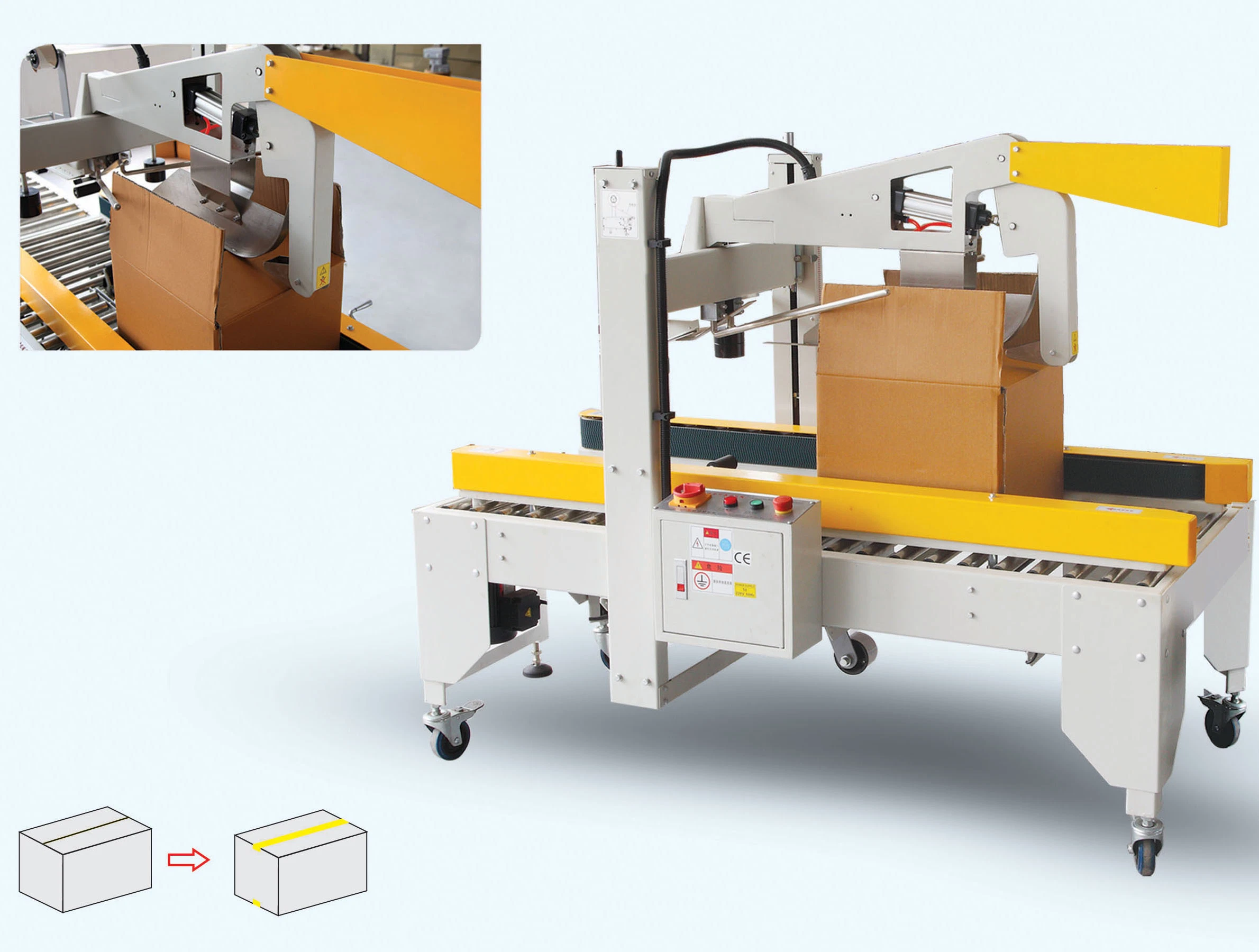 Xinyuan fait en usine de conditionnement d'emballage carton de cas de la machine d'étanchéité