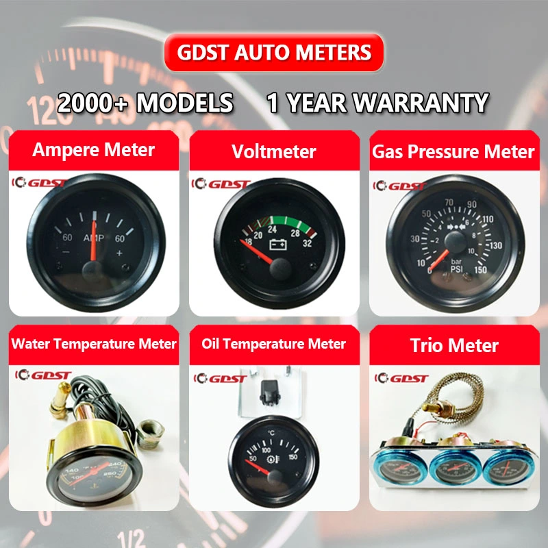 GDST High quality/High cost performance  Professional Auto Voltage Meter 12V Round Voltmeter for Universal Car