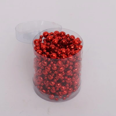 Whole Sale Christma Tree Decorative 8mm*5m Round PS Material Bead Garland