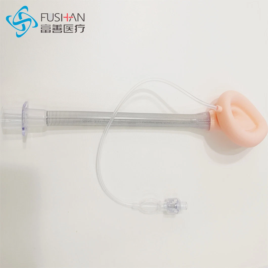 OEM Fushan ODM masque jetable silicone renforcé du larynx avec ressort en acier inoxydable des voies respiratoires Brassard doux et l'inflation tube avec le marquage CE et ISO13485 FDA