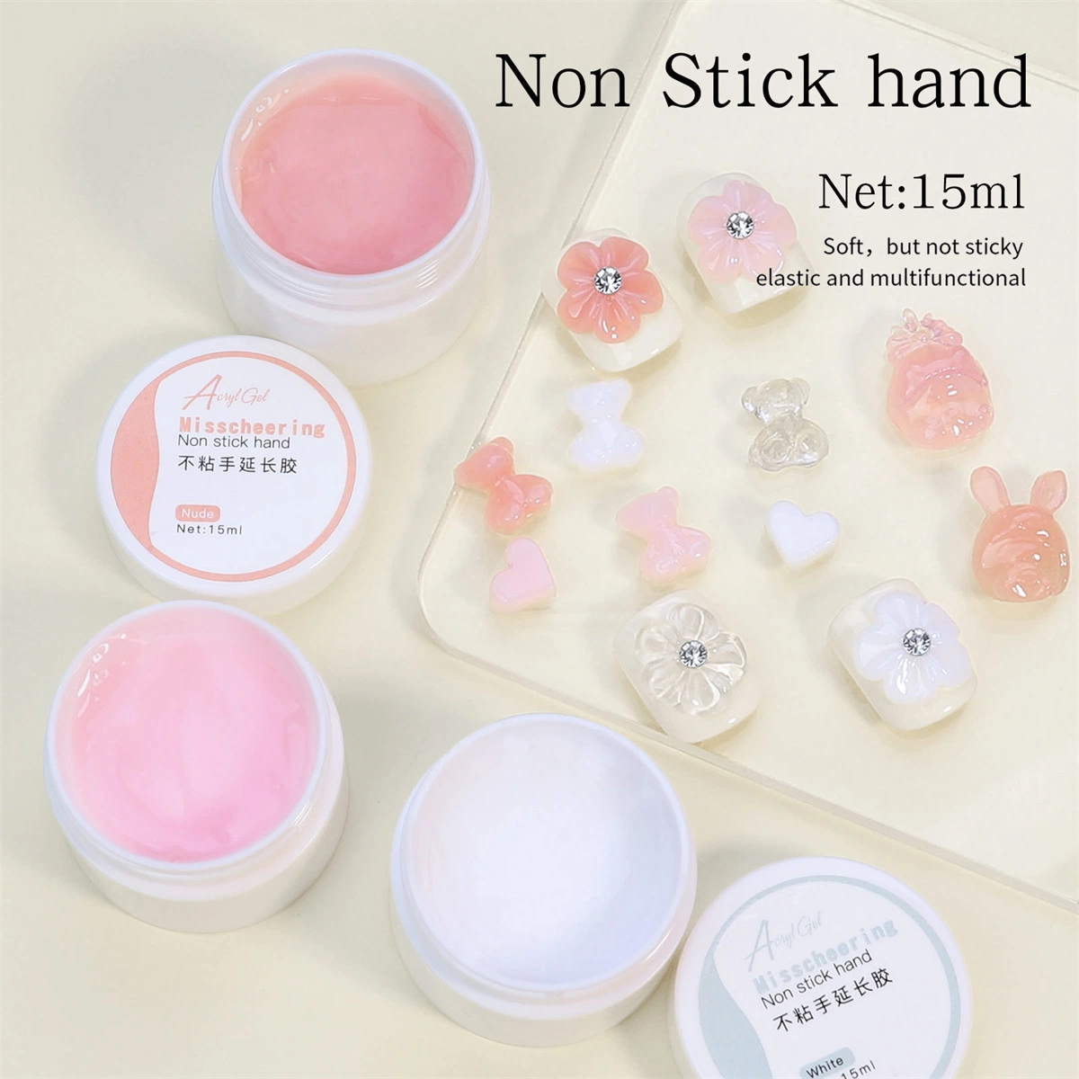 Solid-State Non-Stick Hand Carved Plastic Paper-Free Support Fast Extension Nail Patch Nail Extension Gel