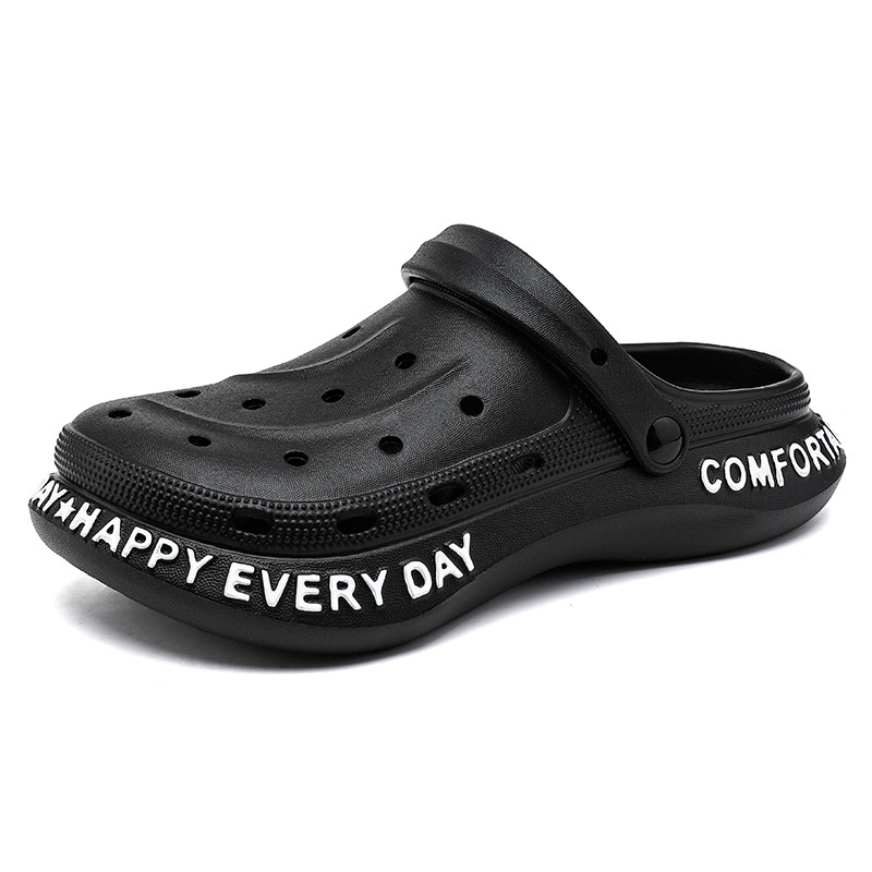 Wholesale/Supplier Lady Happy Stylish Crocs Shoes Women Home Thick EVA Sole Sandals Men's Anti-Slip Outdoor Slide Slipper