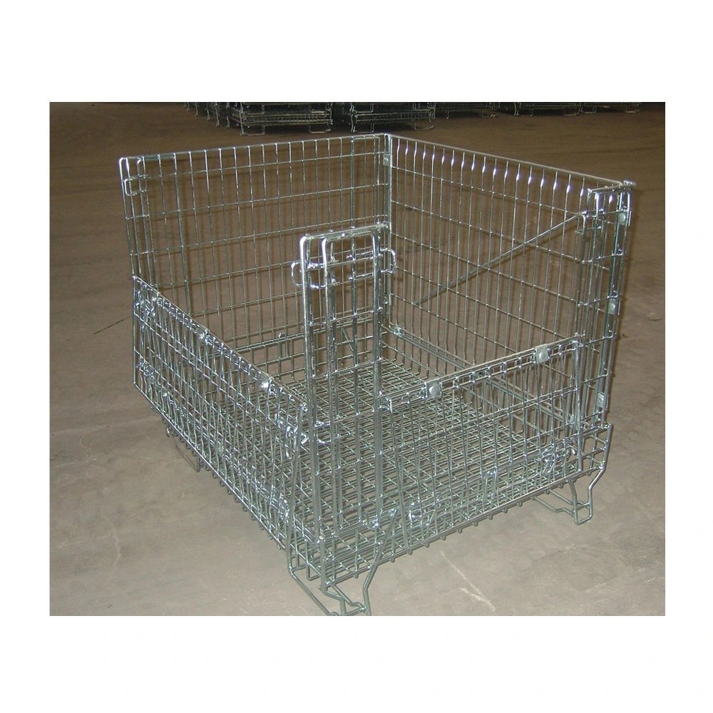 Pet Preform Mesh Wire Cage Metal Bin Storage Container