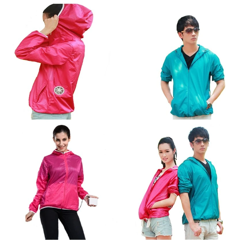 Intelligent Outdoor Anti-UV Cooling Casual Sun-Protective Skin Clothing with Hood