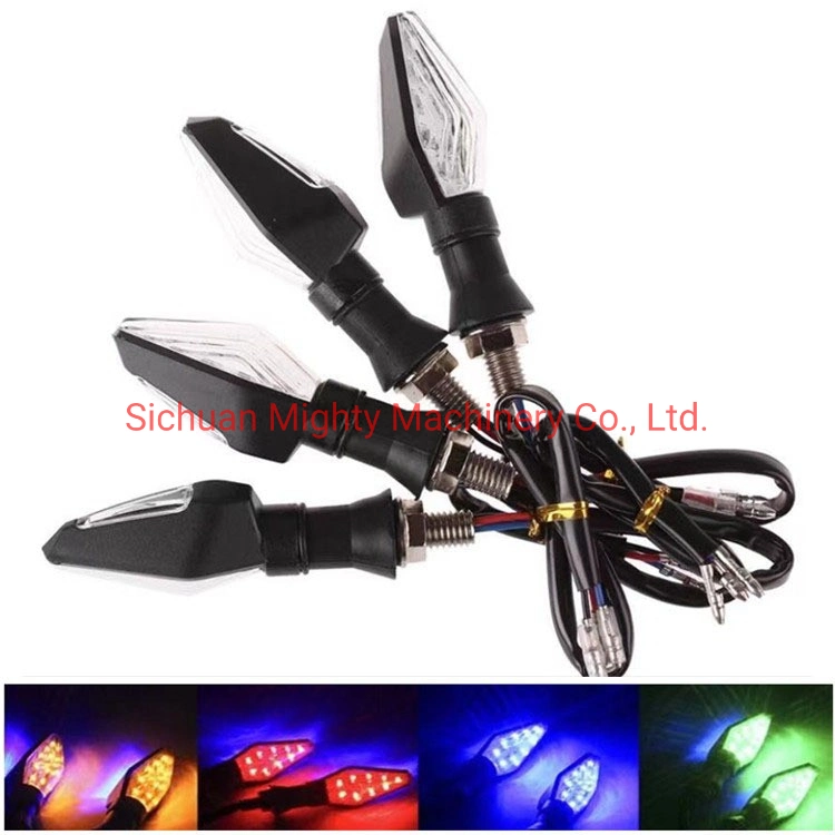 LED Turn Signal Indicator Lights with DRL Motorcycle Brake Light Double Sided Illuminated 12LED