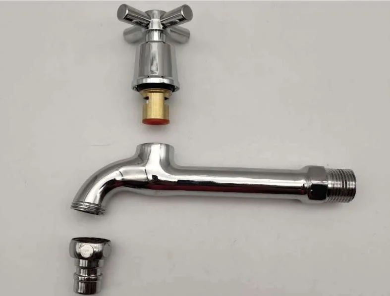 Chromed Long Body Washing Machine Water Faucet, Long Wash Machine Bibcock