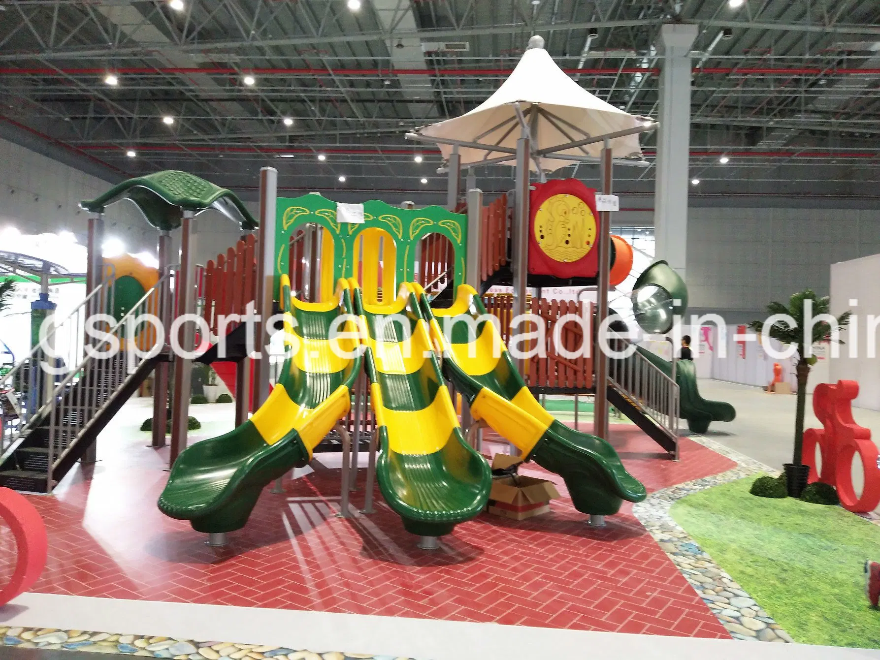 Plastic Outdoor Playsets Playground Equipment Used for Preschool Children Slider Wholesale/Supplier