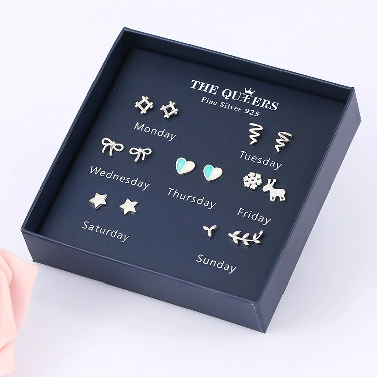 7pairs/Set Women Stud Earrings One Week Earrings High quality/High cost performance  Jewelry Gift