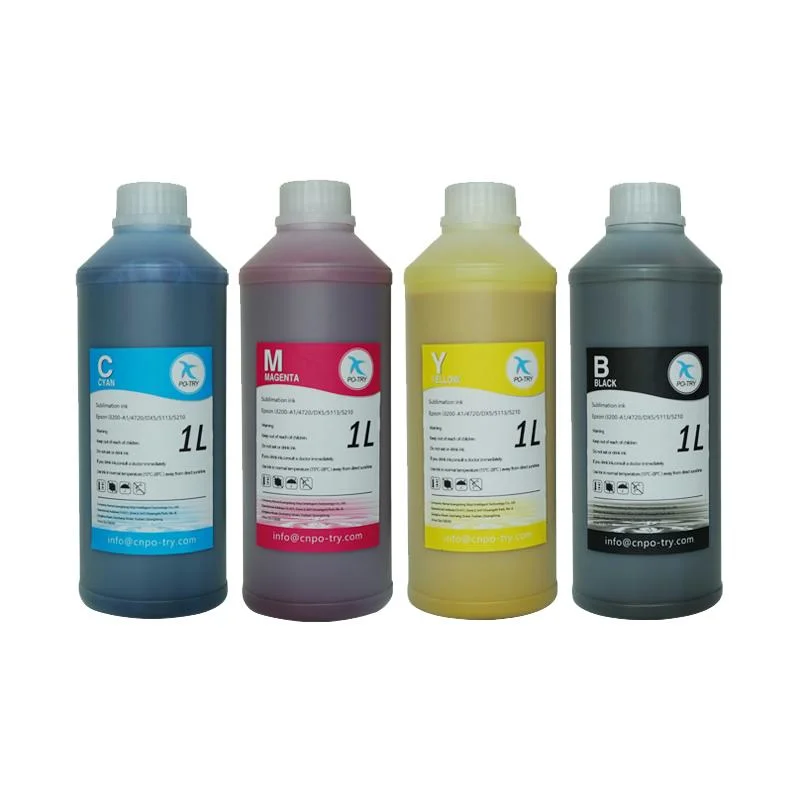 OEM 1L 100ml Amarillo Negro tintas de impresión basada en Tinta de Sublimación de tinta magenta