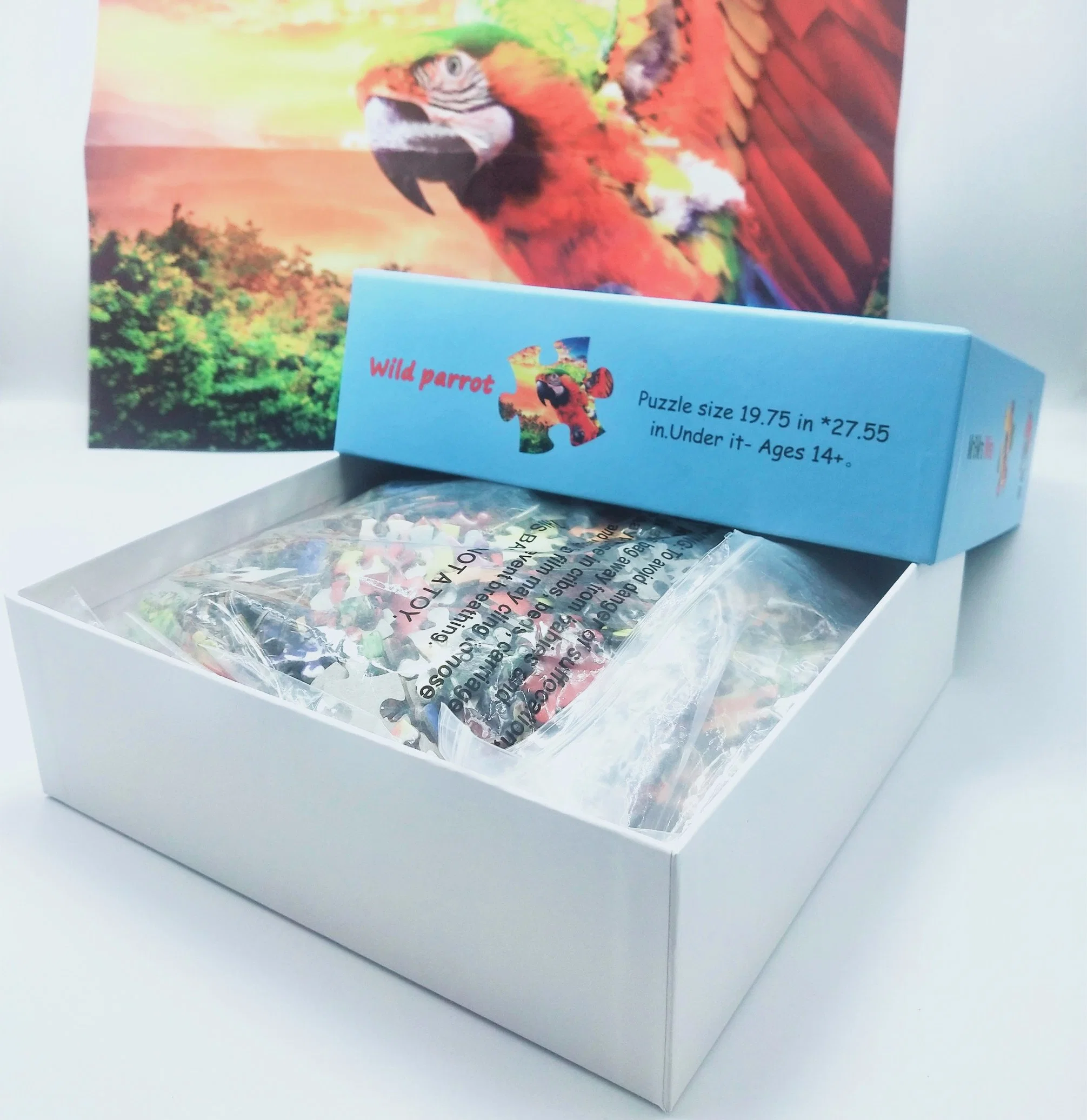 Puzzle de papier personnalisé pour les enfants dessin animé ou les paysages de la conception de jeux de puzzle
