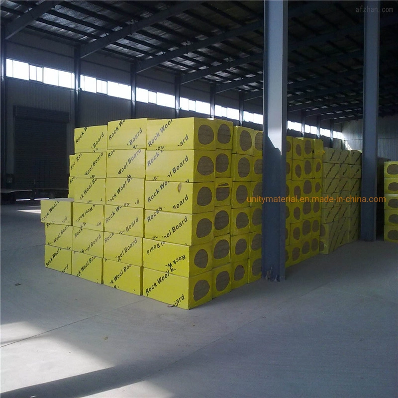 1200*600*50mm 80 100 120 140 160 180kg/M3 Density Rockwool Fire Heat Thermal Insulation Mineral Rock Wool Board for External Wall with Aluminium Al Foil